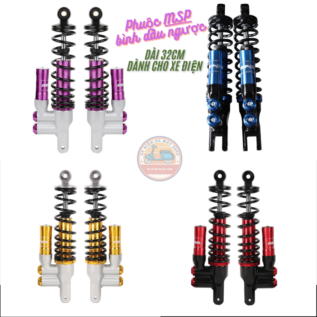 Phuộc MSP bình dầu ngược Giảm Sóc MSP chiều dài 32cm dành cho xe máy điện Phụ Tùng