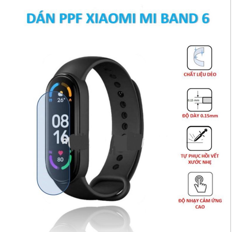 Set 3 miếng ppf dán chống xước màn hình Miband 6 NTS Shop