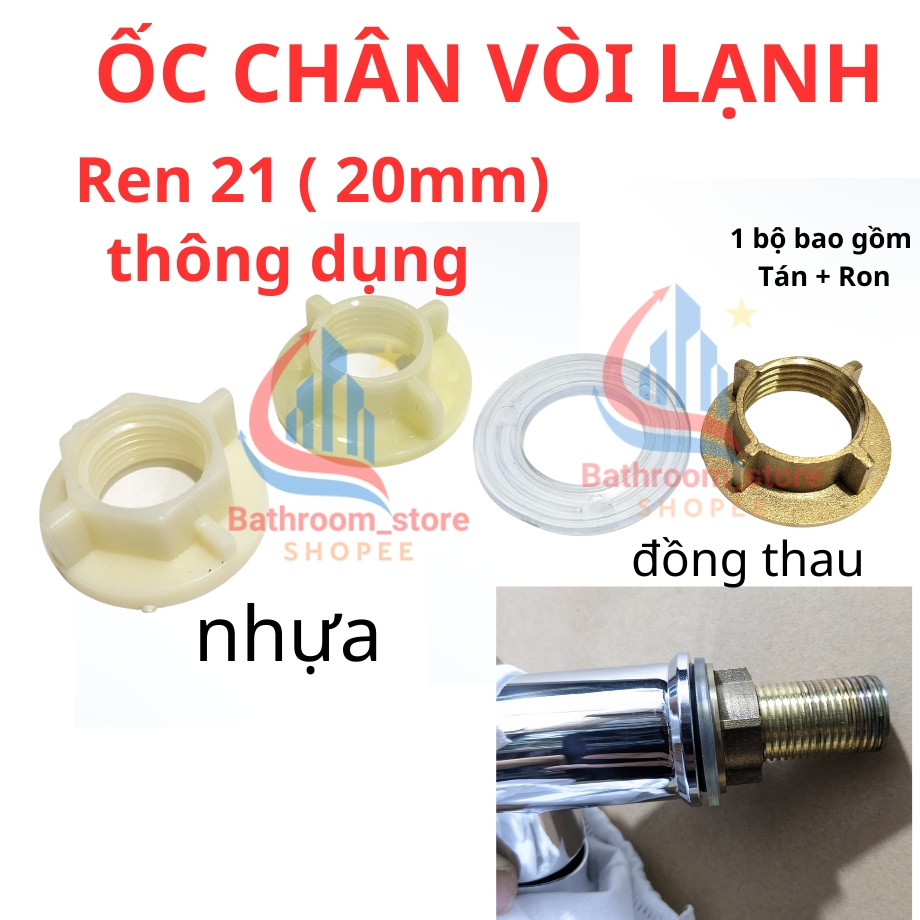 Ốc nhựa siết chân vòi nước lavabo, vòi rửa chén vào bệ lavabo, ốc nhựa chân vòi lạnh,SIẾT CHÂN VÒI l