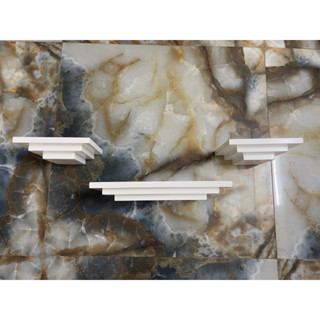 Bộ kệ Vuông 3 Chiếc Gỗ Dổi Phun Màu Trắng kem_ Bàn thờ chúa đơn giản | bàn thờ công giáo treo tường