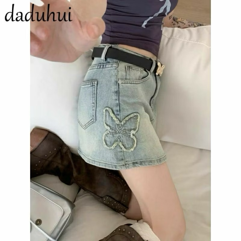 CHÂN VÁY JEANS NGẮN TRƠN THÊU SIÊU HOT