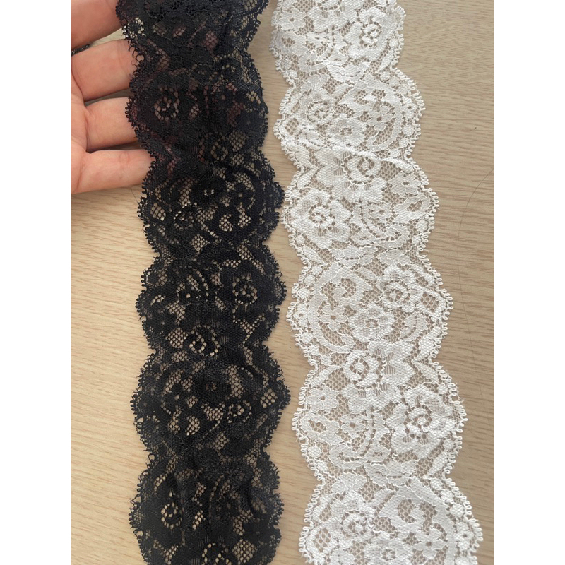 5 Mét Ren Thun bản 6cm may viền váy quần áo-phụ liệu may mặc