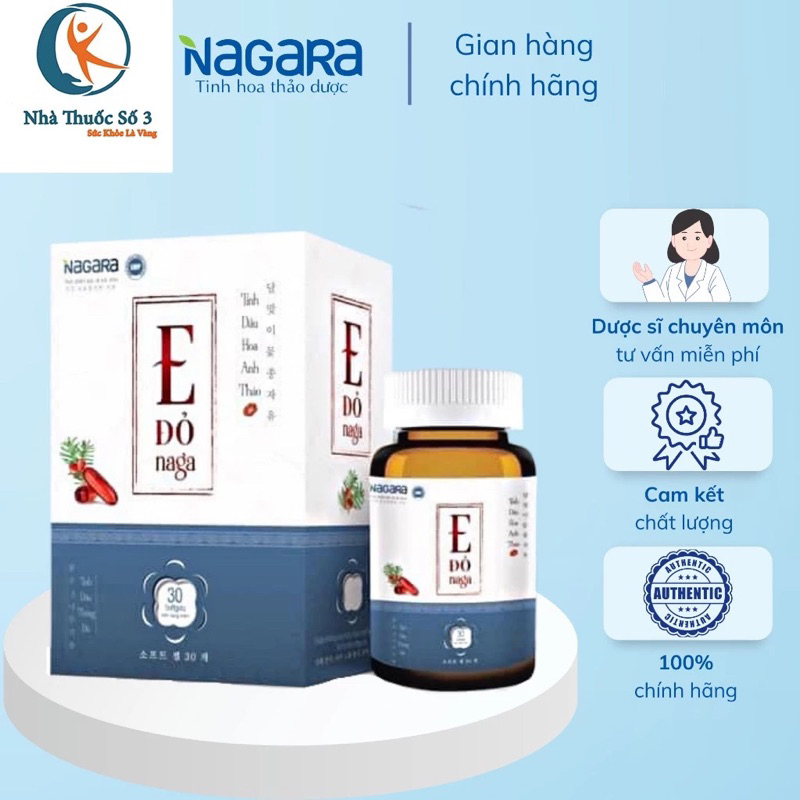E Đỏ NAGA - NAGARA - Giúp bổ sung vitamin E cho cơ thể, làm đẹp da