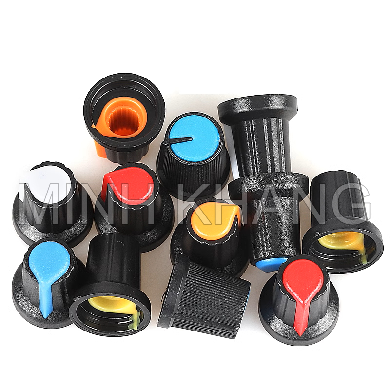 Núm vặn Volume nhựa/ nút nhựa gắn biến trở/ Núm vặn cho biến trở/ Núm nhựa vặn âm lượng Amply