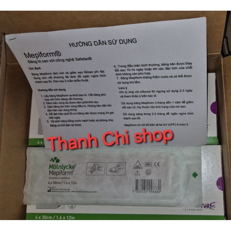 01 MIẾNG DÁN  SẸ O Mepiform 4x30 cm(MOLNLYCKE – THỤY ĐIỂN)