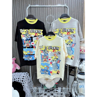 Áo thun tom jely phối cổ BIGSIZE 60kg - 110kg [ Chất cotton tàu mềm mịn mát - Hình in pet xịn]