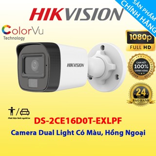 Camera Hikvision 2MP DS-2CE16D0T/76D0T-EXLPF Thân Trụ Hồng Ngoại, Chống Ngược Sáng, Hàng Chính Hãng