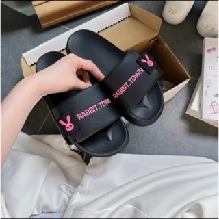 Dép quang ngang RABBIT TOWN nữ nam,dép quai dán hàn quốc đủ size nam nữ[full box]