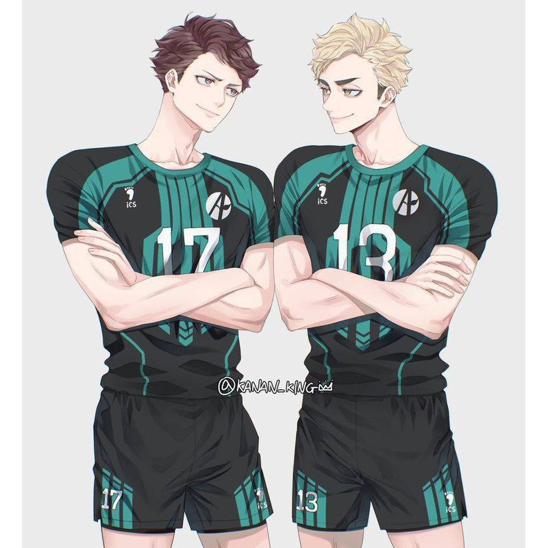 (ARTISTS) (có sẵn) postcard Oikawa & Sumu haikyuu