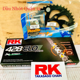 Honda Winner - Sonic 150 Bộ Nhông 15T - Dĩa 42T 43T 44T 45T - Sên RK 428ELO 132L Oring Phốt Cao Su Chính Hãng