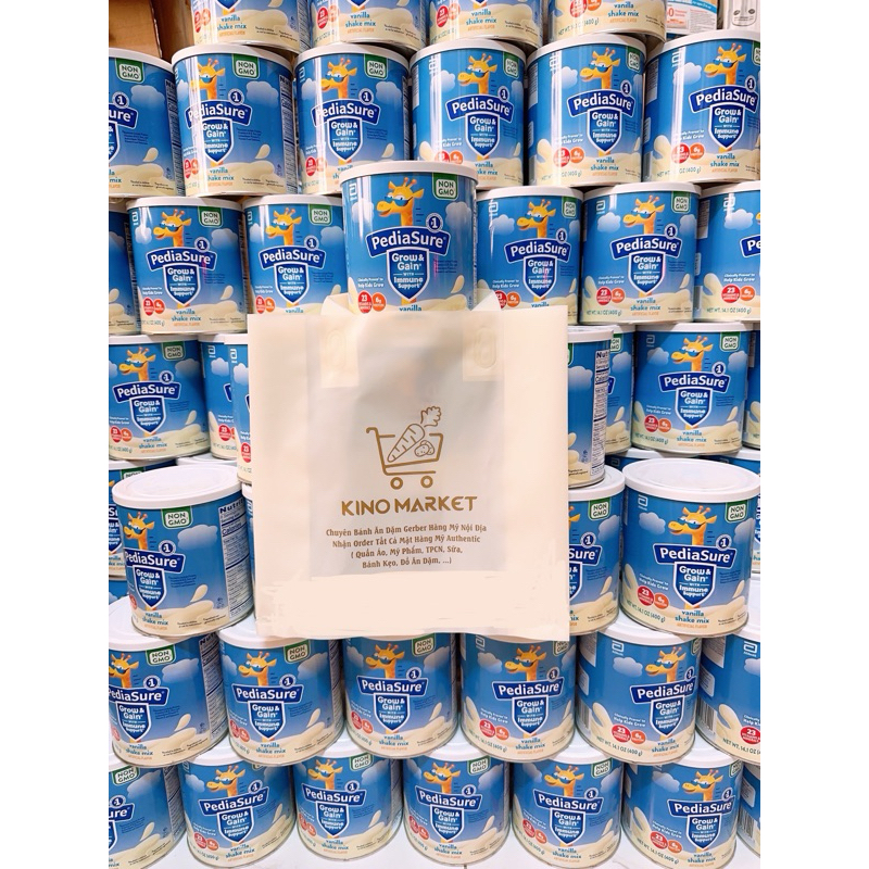 3/27 Mẫu mới Air có Bill Sữa bột Pediasure Grow Gain hươu cao cổ hàng nội địa Mỹ 400gr