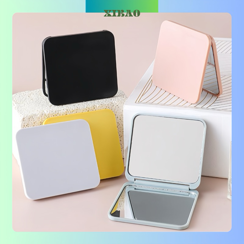 Gương Trang Điểm, Gương Vuông Mini Gấp Gọn 2 Mặt, Gương Di Động Cầm Tay Nhỏ Hai Mặt Xibao Shop