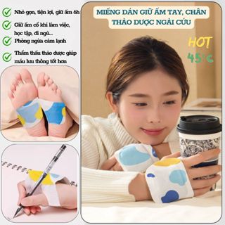 Combo 60 Miếng dán giữ nhiệt chân Ngải Cứu giữ ấm 6h giữ ấm bàn tay thành ngăn ngừa cảm lạnh