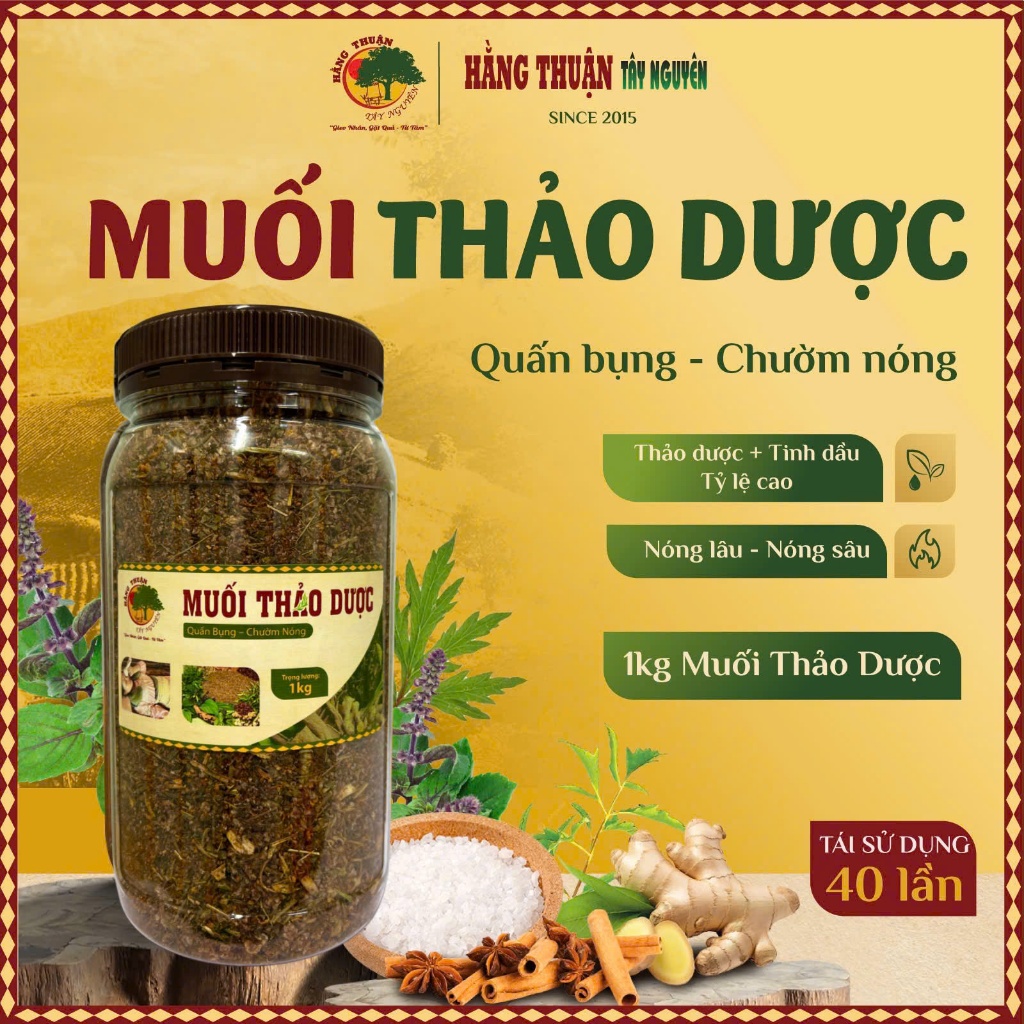 Muối Thảo Dược Quấn Bụng Chườm Nóng Sau Sinh