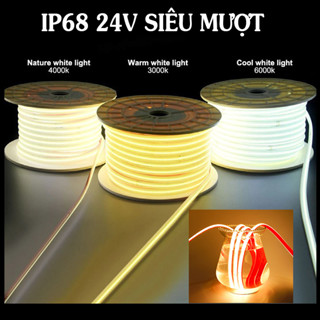 LED dây siêu mượt 24V - IP 68 lắp âm nước, cho ra ánh sáng  siêu mượt, hắt trần,,trang trí tạo ra dãi sáng mượt mà