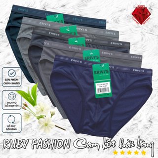 Bộ 5 Quần lót nam Cotton lạnh THÔNG HƠI - Thương hiệu ERIVIS, hàng Việt Nam cao cấp