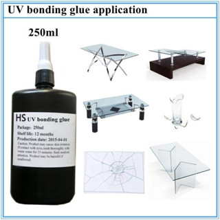 Keo UV HS Cao Cấp Chuyên Dán Kính - Thuỷ Tinh- Fale- Mica Trong Suốt 250ml