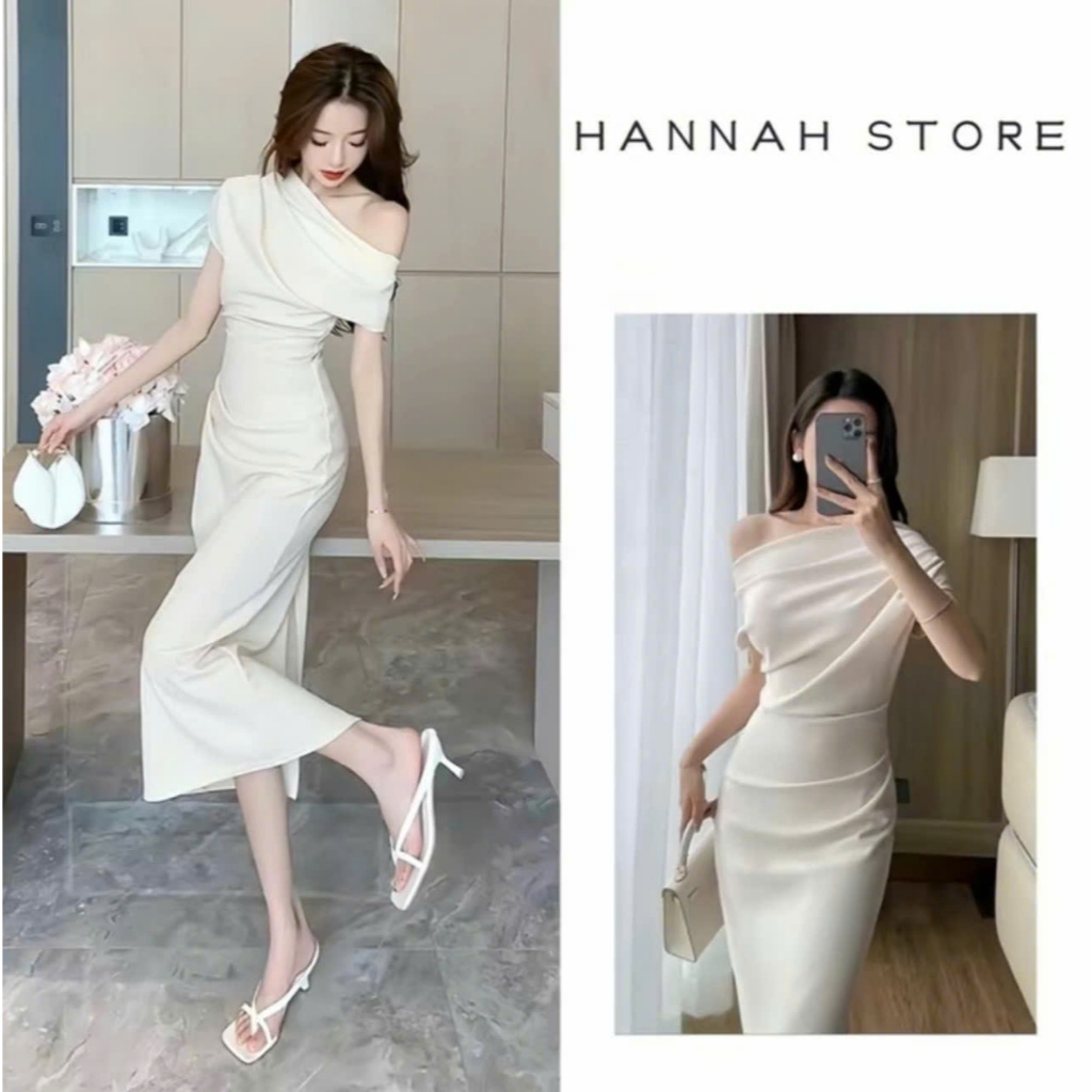 Joie Dress Đầm body dáng bút chì xẻ tà sau cách điệu eo chất co giãn có bigsize