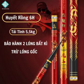 Cần câu đài biquan huyết rồng 6H tải tĩnh 6kg Kèm Ngọn Phụ Bảo Hành 1 Năm 2 Lóng Bất Kỳ Trừ Lóng Gốc CC40