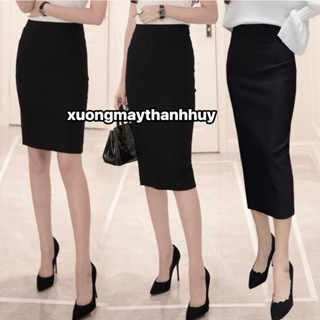 Chân váy công sở vải UMI, Chân váy bút chì hàn quốc co giãn thoải mái- đa dạng chiều dài