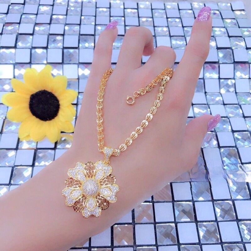 dây chuyền mạ vàng mặt hoa