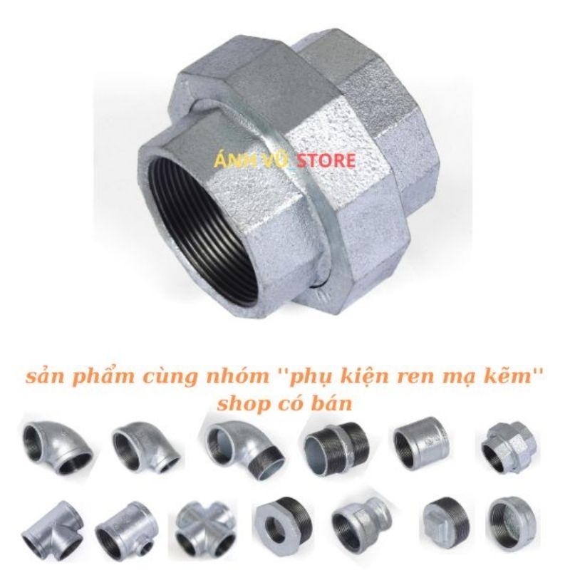 Rắc co nước ren trong mạ kẽm Jianzhi 21mm - 34mm