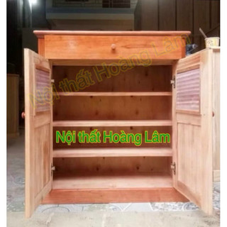 Tủ giầy 2 cánh gỗ xoan rừng