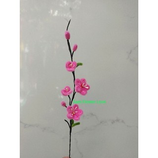 cành hoa đào kẽm nhung trang trí tết