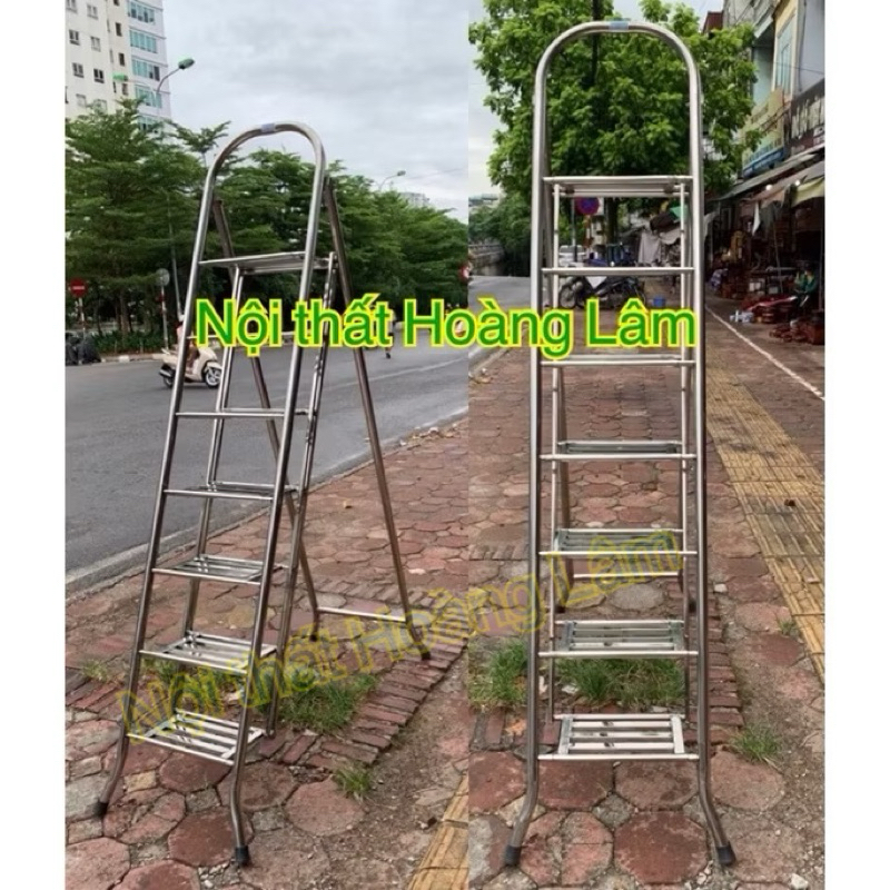 Thang inox 7 bậc gấp gọn