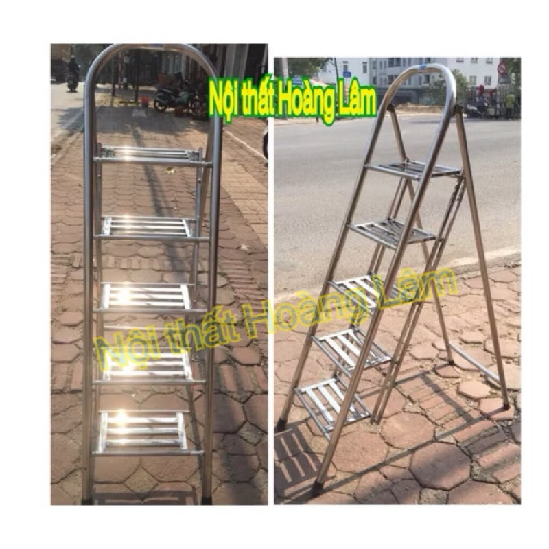 Thang inox 5 bậc gấp gọn