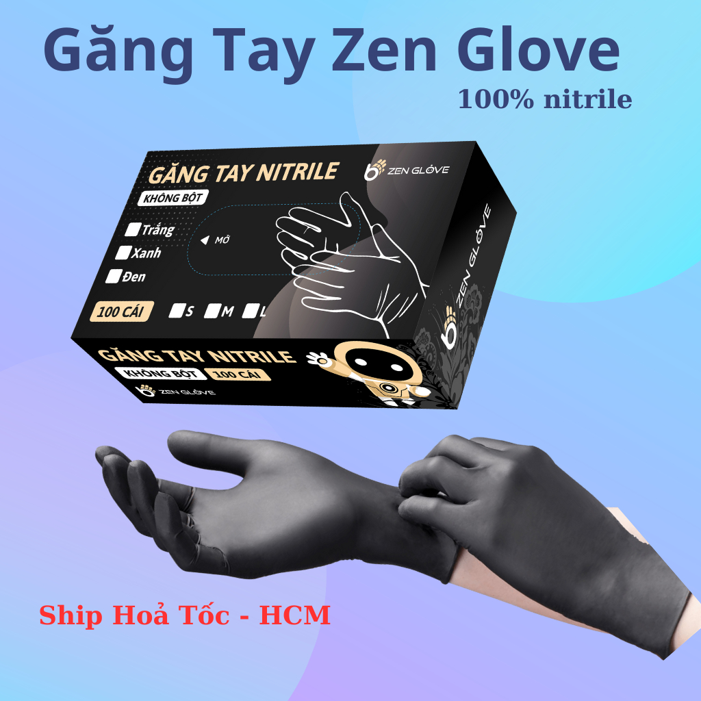 Găng Tay Màu Đen - Thương Hiệu Zen Glove=>
