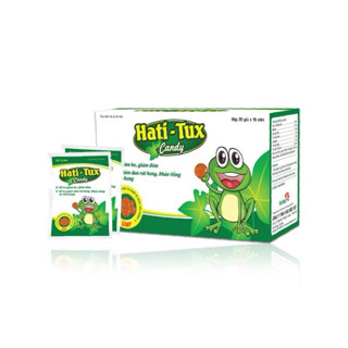  Kẹo ngậm Hati-tux Candy hỗ trợ giảm viêm họng  Hộp 20 gói x 10 viên  
