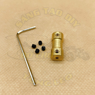  Trục đồng nối motor có kèm ốc và lục lăng - Khớp nối đồng khớp nối trục cứng khớp nối 2 đầu 