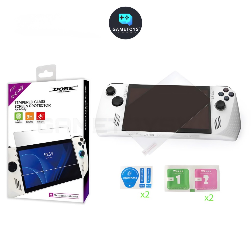 Combo 2 kính Cường Lực Cao Cấp 2.5D siêu mỏng (DOBE) cho máy chơi game ASUS ROG Ally / Ally X