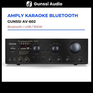 Amply karaoke bluetooth Gunssi AV-602, amply karaoke gia đình cao cấp chuyên dùng cho dàn âm thanh chuyên nghiệp