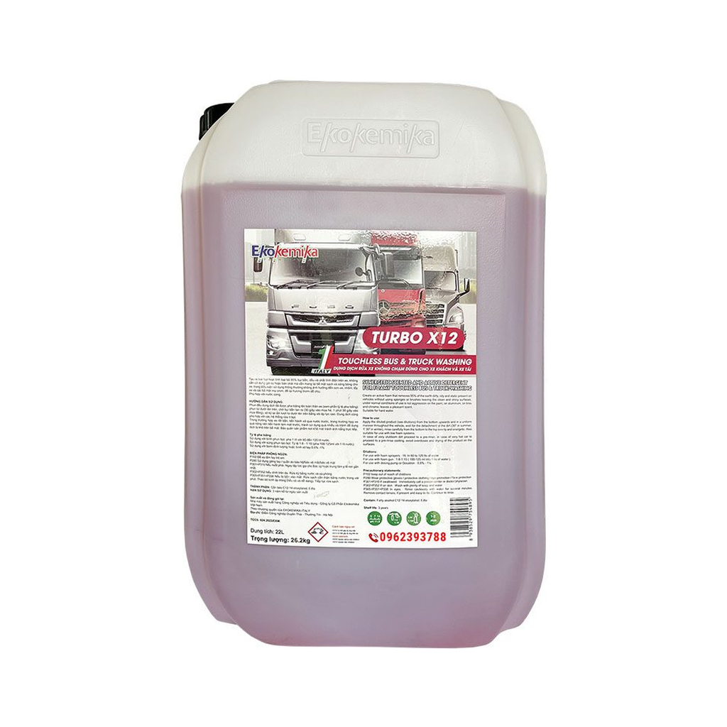 Dung dịch không chạm rửa xe siêu sạch EKOKEMIKA TURBO X12 (22 LÍT)
