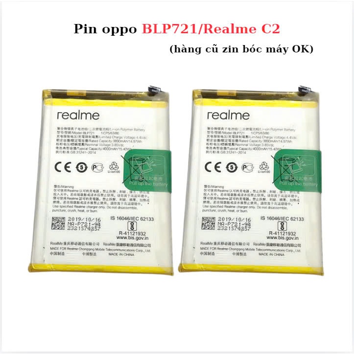 Pin BLP721 ,Redme C2 (hàng cũ tháo máy)