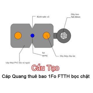 Cáp Quang 1FO cáp bọc chặt 1000M