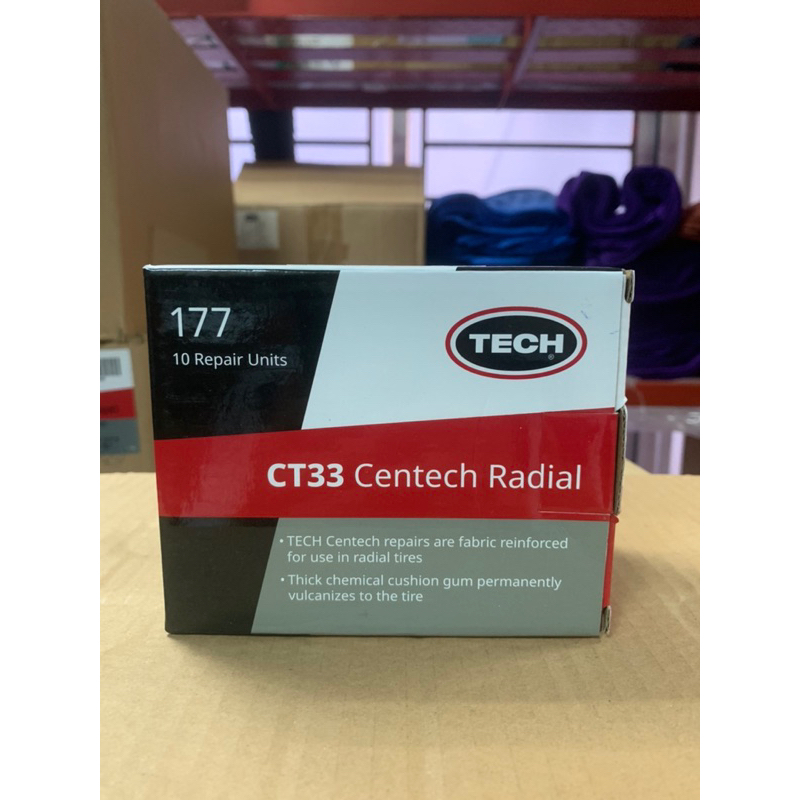 Hộp 10 miếng vá lốp bố thẳng Tech CT-33 (Radial, 100x125mm)