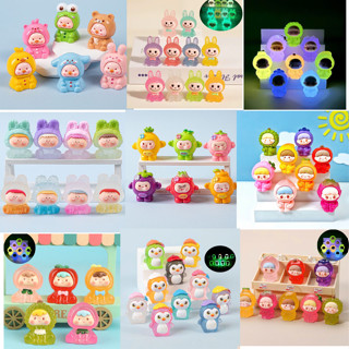 COMBO ĐỦ MẦU Túi mù Charm DIY phát sáng size to - mini xé test nhân phẩm labubu, capybara, trái cây, động vật mix sỉ 1k