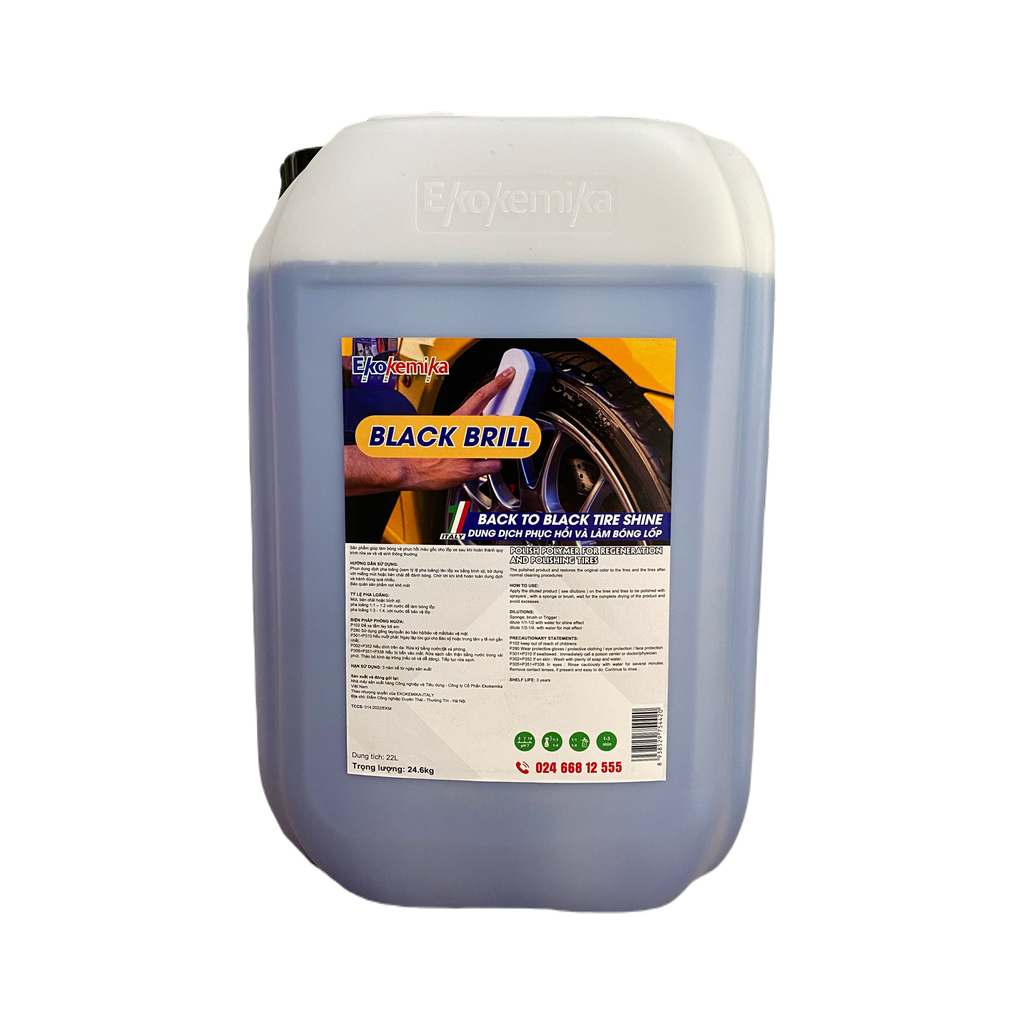 dung dịch bảo dưỡng lốp, làm bóng xe EKOKEMIKA BLACK BRILL (22 LÍT)
