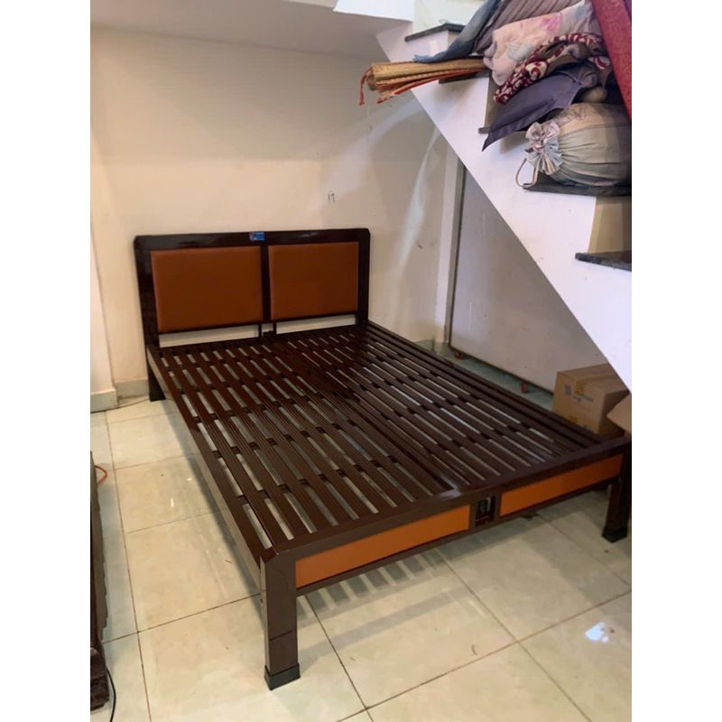 Giường Sắt Khung hộp 4x8- Bảo hành 2 năm