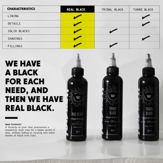 Mực xăm đen Radiant Real Black