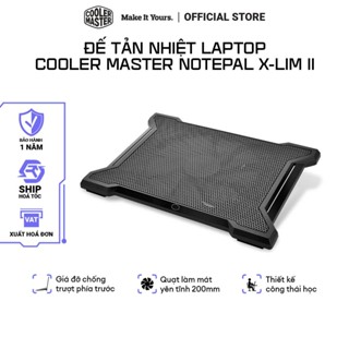 Đế Tản Nhiệt Laptop Cooler Master Notepal X-Slim II, Quạt 200mm Không Gây Tiếng Ồn, Hỗ Trợ Laptop 15,6" | Bảo Hành 1 Năm