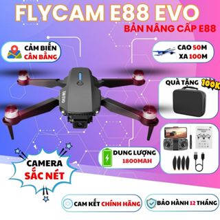 Flycam mini giá rẻ E88 EVO, Bản nâng cấp mới nhất Flycam E88 MAX, Playcam bay cao 100m, Bay xa 150m