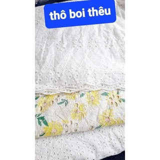vải thô boi  thêu(katê)
