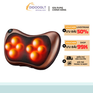 Gối Massage Cổ Vai Gáy, 8 Bi 2 Chiều Cao Cấp Thư Giãn Giảm Mệt Mỏi Căng Thẳng ( didooglt )