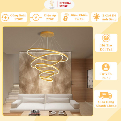Đèn Thả Trần Energy Green Lighting 5 Vòng Đan Chéo Song Song TBD823 - Trang Trí Phòng Khách / Nhà Hàng - Khách Sạn