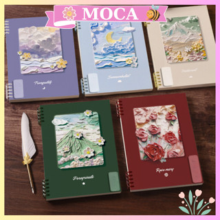 Sổ còng thay được giấy pastel A5 B5 -120 trang kẻ ngang, caro Moca làm vở tập học sinh, planner, sổ ghi chép