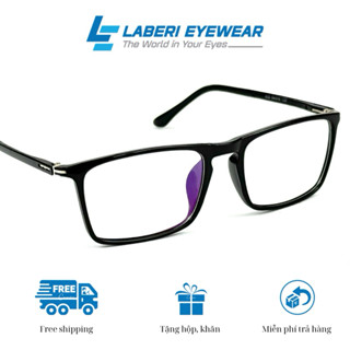 Gọng kính cận mắt vuông nam nữ LABERI eyewear chất liệu nhựa dẻo cao cấp phụ kiện thời trang MS602